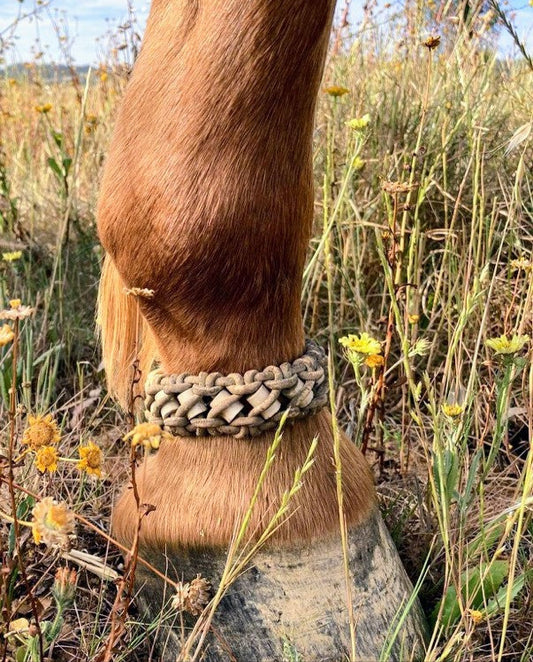 EM horse cuffs with natural cork and ceramic beads