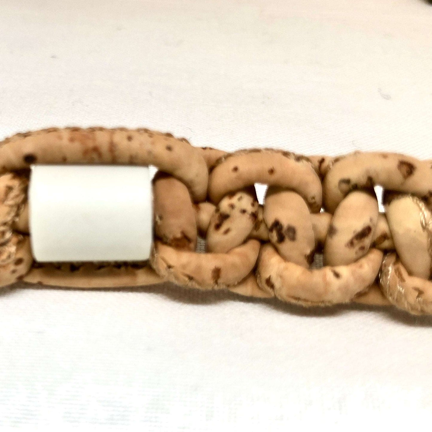 Thin Cork and EM bead anti-tick Dog collar.