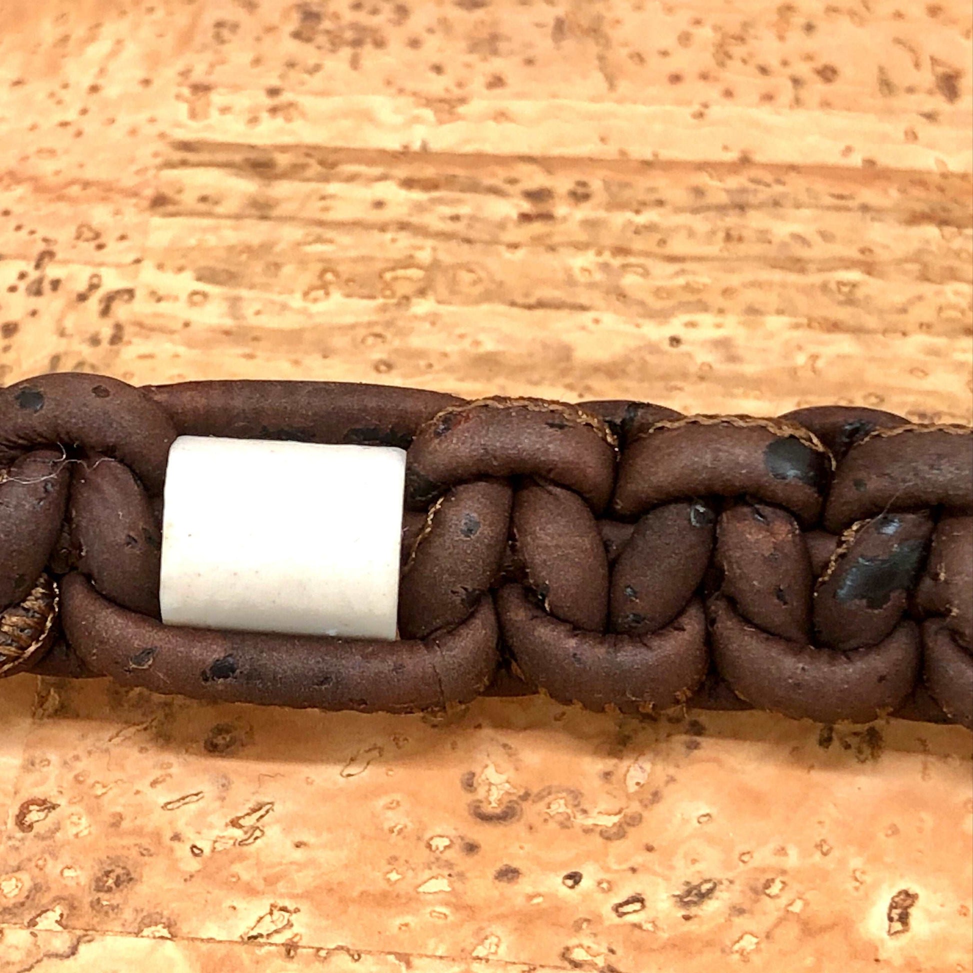 Thin Cork and EM bead anti-tick Dog collar.