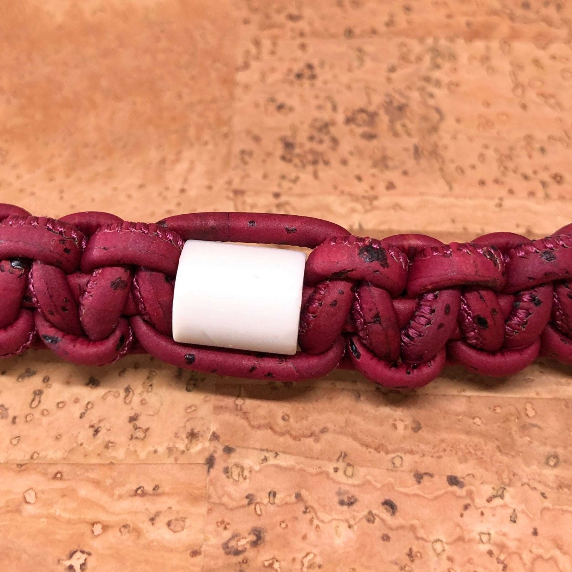 Thin Cork and EM bead anti-tick Dog collar.